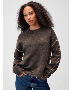 Twik Overcast Fluffy Knit Sweater - Grey