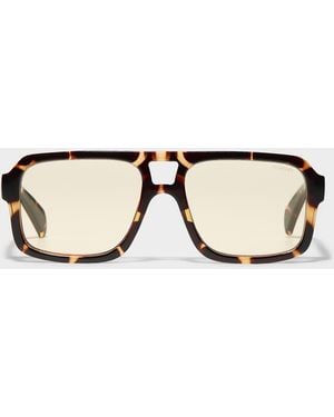 Komono Falcon Tortoiseshell Aviator Sunglasses - Natural