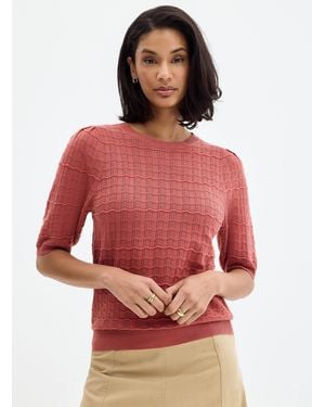 B.Young Waves And Openwork Fine - Red