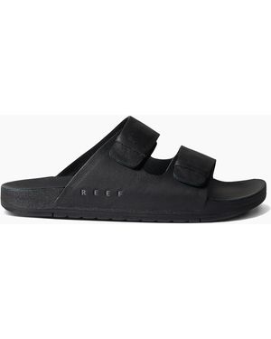 Reef Ojai Leather Slides Men - Black