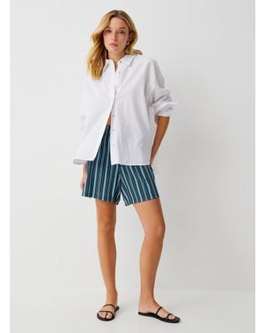 Icône Irregular Stripes Piqué Short - Blue