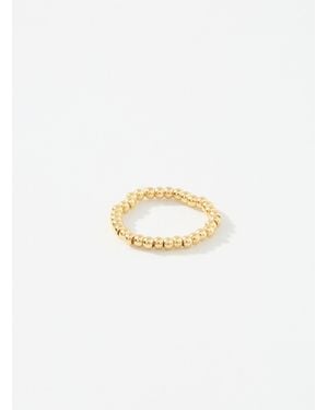 Simon's Metallic Bead Toe Ring - White