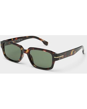Simon's Rectangular Tortoiseshell Sunglasses - Green