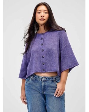 Twik Plush Knit Boxy - Purple