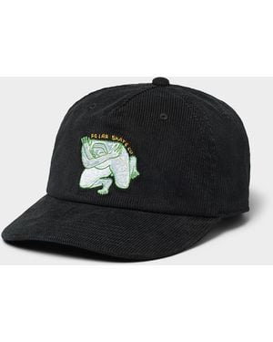 POLAR SKATE Shy Bow Corduroy Cap - Black