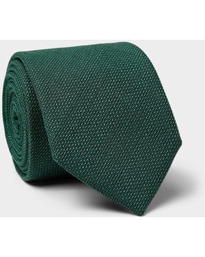 Le 31 Textured Pure Wool Tie Exclusive Collection From Italy - Green