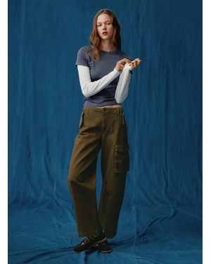 Twik Cargo Pockets Jean Barrel - Blue