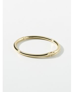 Pilgrim Recycled Metal Minimalist Bangle - White