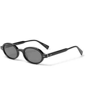 Jimmy Fairly Elvie Narrow Oval Sunglasses - Black