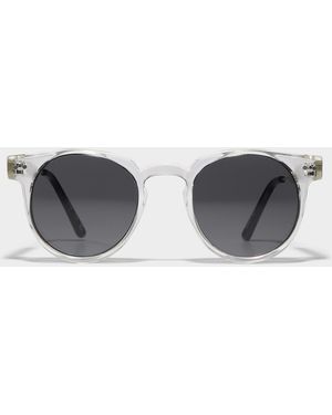 Spitfire Monochrome Teddy Boy Round Sunglasses - Metallic