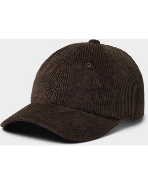 Soeur Hector Embroidered Corduroy Cap - Brown