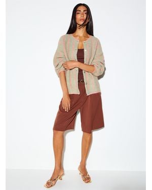 Icône Vertical Stripe Wool - White