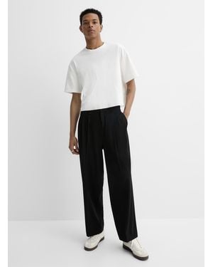 Djab Flowy Pleated Dress Pant Relaxed Fit - White