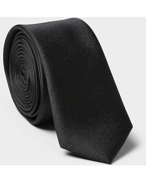 Le 31 Satiny Skinny Tie - Black