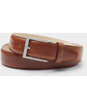 Profuomo Tan Leather Belt - Brown