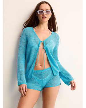 Simon's Fine Crochet Short - Blue