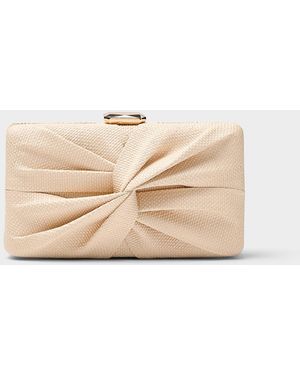 Simon's Knotted Pleated Minaudière - Natural