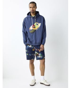 Scotch & Soda Abstract Painting Soft Bermudas - Blue