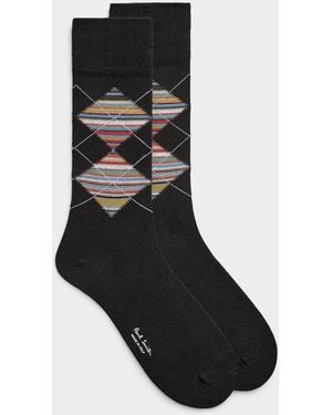 Paul Smith Multicolour Argyle Dress Sock - Black