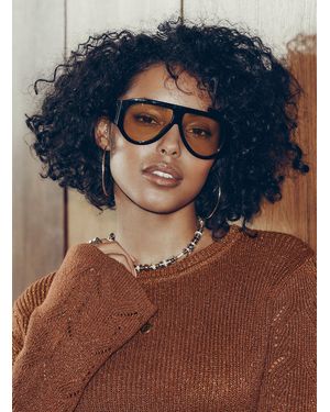 Simon's Helena Xl Aviator Sunglasses - Metallic