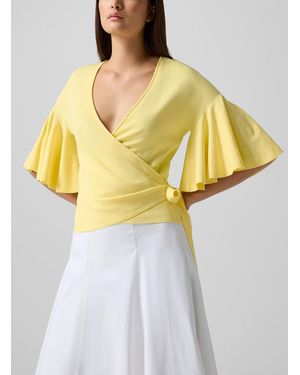 Jacquemus La Maille Paysan Wrap Jacket - Yellow