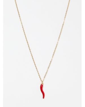 Simon's Red Pepper Necklace - White