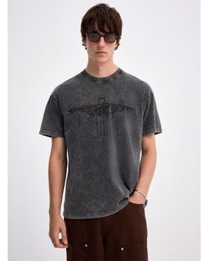 POLAR SKATE Faded Gothic Angel T - Grey