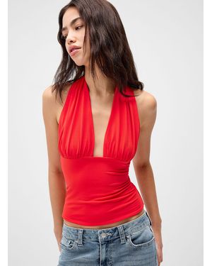 Twik Marilyn Collar Cropped Cami - Red