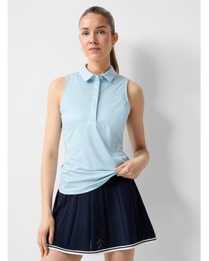 J.Lindeberg Dena Sleeveless Golf Polo - Blue