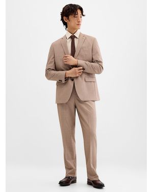 Le 31 Stretch Piqué Suit Berlin Fit - Natural