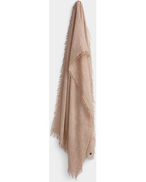 Fraas Fringed Raw Weave Lightweight Scarf - Natural