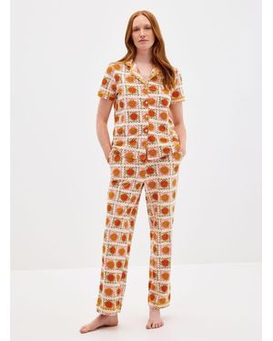 Chelsea Peers Sunny Days Pyjama Set - Orange