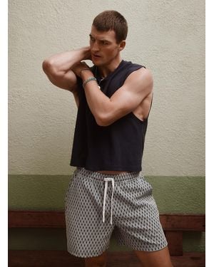 Le 31 Diamond Jacquard Short Inseam: 6" - Grey