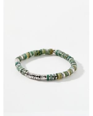 Tateossian Constellation Moss Agate Bracelet - Green