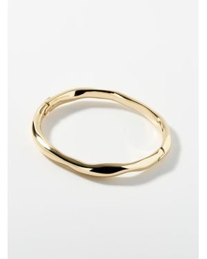 Pilgrim Hammered Bangle - White