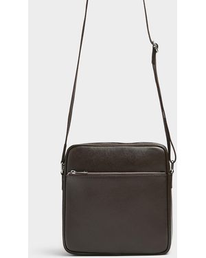 Le 31 Saffiano Square Crossbody Bag Exclusive Collection From Italy - Black
