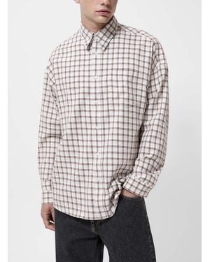 sunflower Stable Brown Plaid Shirt - White