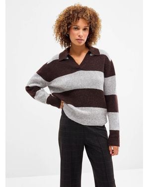 Part Two Charlott Rugby Johnny Collar Organic Cotton Sweater - Multicolour