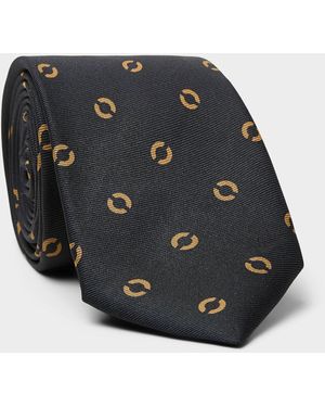 Le 31 Eyelet Pattern Tie - Black