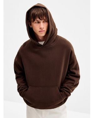 Djab French Terry Hoodie 101 Oversized Fit - Brown