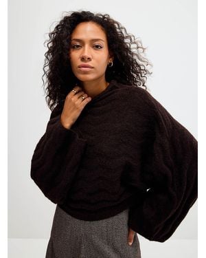 Soaked In Luxury Cropped Batwing - Black