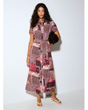 Icône Supple Belted Maxi Shirtdress - Red