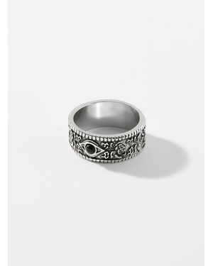 Le 31 Eye Embossed Ring - Grey