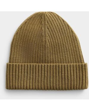 Le 31 Recycled Cotton Ribbed Tuque - Natural