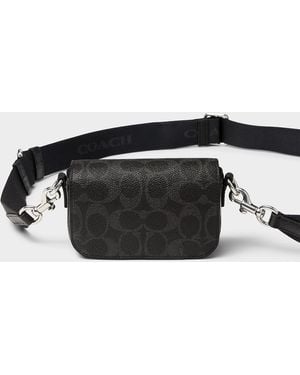 COACH Monogram Small Shoulder Bag - Black