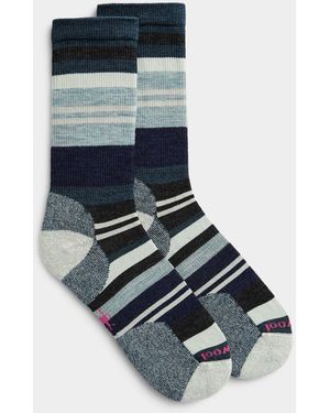 Smartwool Striped Merino Socks - Blue