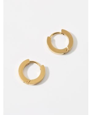 Le 31 Small Thick Metallic Hoops - White