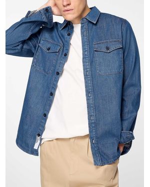 A.P.C. Faded Indigo Denim Overshirt - Blue