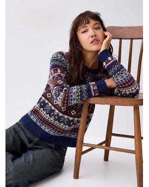 Twik Rugged Fair Isle Sweater - Blue