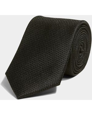 Le 31 Colourful Satiny Jacquard Tie - Black